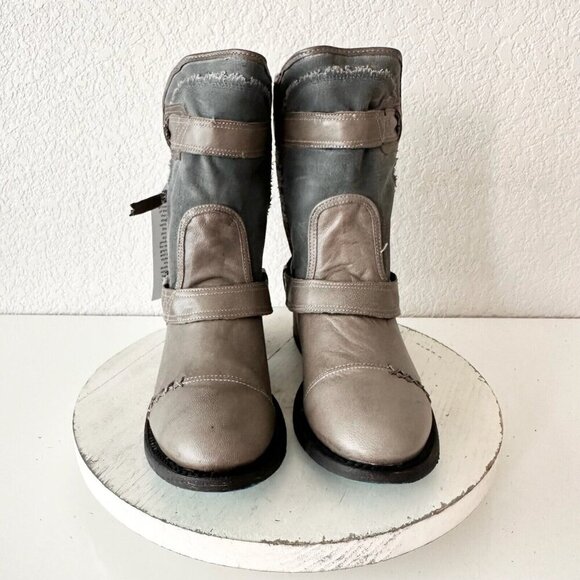 NEW Lane DUSTOFF Womens Cowboy Boots 7.5 Gray Western Cowgirl Ankle Short Bootie - Picture 6 of 12